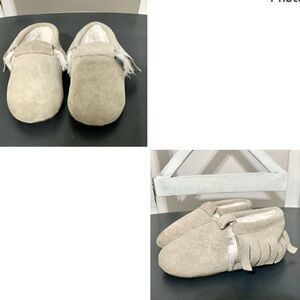 Monkey Feet moccasin suede booties native bohemian baby crib shoes infant 6-12M